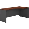 Bush Business Furniture Westfield 72"W Right Handed Corner Desk, Hansen Cherry/Graphite Gray (WC24423)