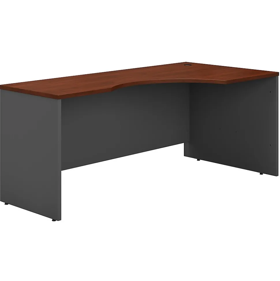 Bush Business Furniture Westfield 72"W Right Handed Corner Desk, Hansen Cherry/Graphite Gray (WC24423)