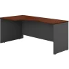 Bush Business Furniture Westfield 72"W Left Handed Corner Desk, Hansen Cherry/Graphite Gray (WC24432)