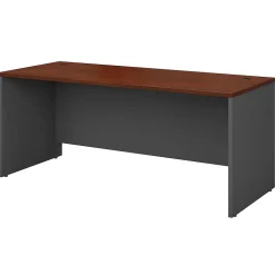 Bush Business Furniture Westfield 72"W Office Desk, Hansen Cherry/Graphite Gray (WC24436)