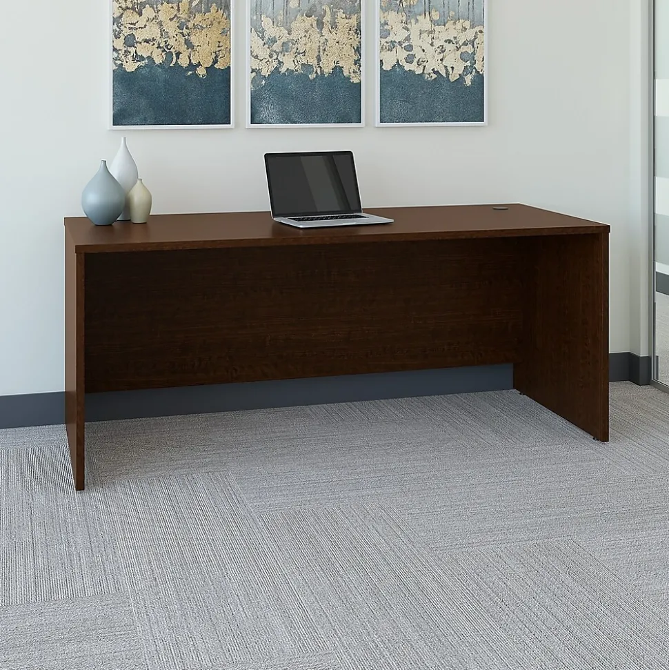 Bush Business Furniture Westfield 72"W Office Desk, Mocha Cherry (WC12936)