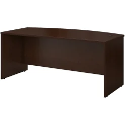 Bush Business Furniture Westfield 72"W Bow Front Desk, Mocha Cherry (WC12946)