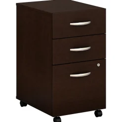 Bush Business Furniture Westfield 3-Drawer Mobile Vertical File Cabinet, Letter/Legal Size, Lockable, Mocha Cherry (WC12953)
