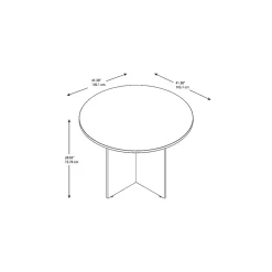 Bush Business Furniture 42W Round Conference Table with Wood Base, Mocha Cherry (99TB42RMR)