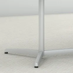 Bush Business Furniture 120W x 48D Boat Shaped Conference Table with Metal Base, Mocha Cherry/Silver (99TBM120MRSVK)