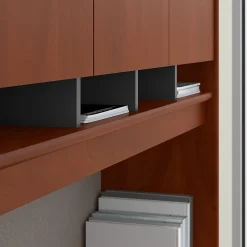 Bush Business Furniture Westfield 72W L Shaped Desk with Hutch and Mobile File Cabinet, Hansen Cherry (SRC0018HCSU)