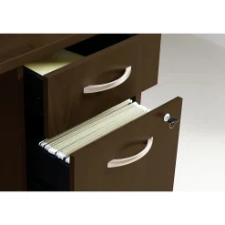 Bush Business Furniture Westfield Right Handed L Shaped Desk with Mobile File Cabinet, Mocha Cherry (SRC007MRRSU)