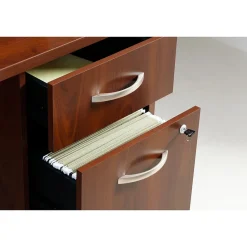 Bush Business Furniture Westfield 72W x 36D Bow Front U Shaped Desk w/ Mobile File Cabinets, Hansen Cherry (SRC043HCSU)