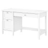 Bush Furniture Broadview 54"W Computer Desk with Drawers, Pure White (BDD254WH-03)