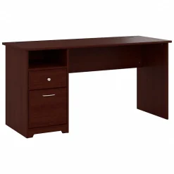 Bush Furniture Cabot 60"W Computer Desk with Drawers, Harvest Cherry (WC31460-03)