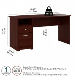 Bush Furniture Cabot 60