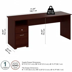 Bush Furniture Cabot 72