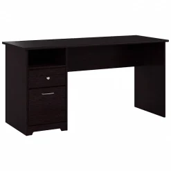 Bush Furniture Cabot 60"W Computer Desk with Drawers, Espresso Oak (WC31860)