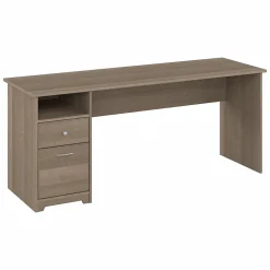 Bush Furniture Cabot 72"W Computer Desk with Drawers, Ash Gray (WC31272)