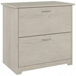 Bush Furniture Cabot 31"W 2-Drawer Lateral File Cabinet, Letter/Legal, Linen White Oak (WC31180)