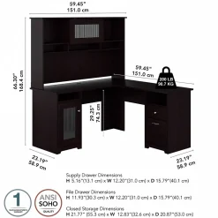 Bush Furniture Cabot 60