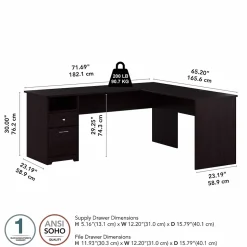 Bush Furniture Cabot 72