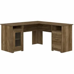 Bush Furniture Cabot 60"W Wood L-Shaped Computer Desk, Reclaimed Pine (WC31530K)