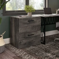 Bush Furniture City Park 2 Drawer Lateral File Cabinet, Dark Gray Hickory (CPF127GH-03)