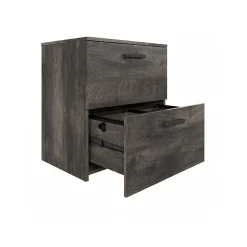Bush Furniture City Park 2 Drawer Lateral File Cabinet, Dark Gray Hickory (CPF127GH-03)
