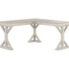 Bush Furniture Homestead 60"W Farmhouse L Shaped Desk, Linen White Oak (HOD160LW-03K)
