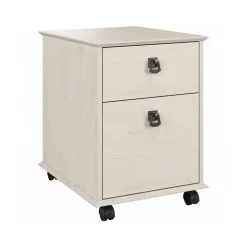 Bush Furniture Homestead 2-Drawer Mobile File Cabinet, Letter Size, Linen White Oak (HOF117LW-03)