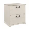 Bush Furniture Homestead 2-Drawer Lateral File Cabinet, Letter/Legal Size, Lockable, Linen White Oak (HOF129LW-03)