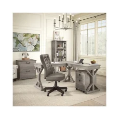 Bush Furniture Homestead 2-Drawer Lateral File Cabinet, Letter/Legal Size, Lockable, Driftwood Gray (HOF129DG-03)