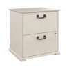Bush Furniture Homestead 2-Drawer Lateral File Cabinet, Letter/Legal Size, Lockable, Linen White Oak (HOF129LW-Z)
