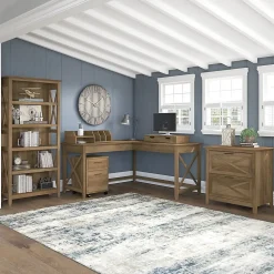 Bush Furniture Key West 2-Drawer Lateral File Cabinet, Letter/Legal, Reclaimed Pine, 30