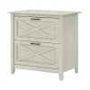 Bush Furniture Key West 2-Drawer Lateral File Cabinet, Letter/Legal, Linen White Oak, 30" (KWF130LW-03)