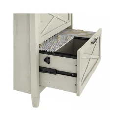 Bush Furniture Key West 2-Drawer Lateral File Cabinet, Letter/Legal, Linen White Oak, 30