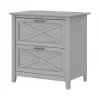 Bush Furniture Key West 2-Drawer Lateral File Cabinet, Letter/Legal, Cape Cod Gray, 30" (KWF130CG-03)