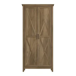Bush Furniture Key West 65.98"H Storage Cabinet with 5 Shelves, Reclaimed Pine (KWS266RCP-03)