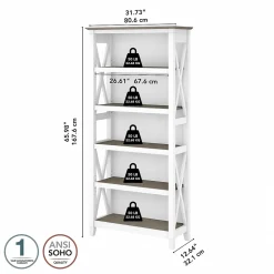 Bush Furniture Key West 5-Shelf 66