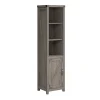 Bush Furniture Knoxville 72"H 5-Shelf Bookcase with Door, Restored Gray (CGB118RTG-03)