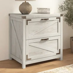 Bush Furniture Knoxville 2-Drawer Lateral File Cabinet, Cottage White (CGF129CWH-03)
