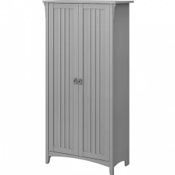 Bush Furniture Salinas 63" Storage Cabinet with 5 Shelves, Cape Cod Gray (SAS332CG-03)