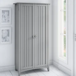 Bush Furniture Salinas 63" Storage Cabinet with 5 Shelves, Cape Cod Gray (SAS332CG-03)