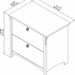 Bush Furniture Salinas Lateral File Cabinet, Vintage Black (SAF132VB-03)