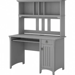 Bush Furniture Salinas 48"W Small Computer Desk with Hutch, Cape Cod Gray (MY72308-03)