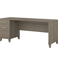 Bush Furniture Somerset 72"W Office Desk with Drawers, Ash Gray (WC81672)