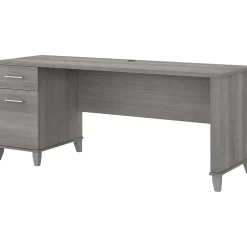 Bush Furniture Somerset 72"W Office Desk with Drawers, Platinum Gray (WC81272)