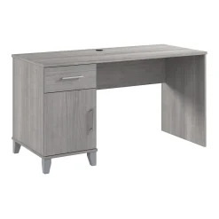 Bush Furniture Somerset 54"W Office Desk with Drawer and Storage Cabinet, Platinum Gray (WC81254)