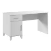 Bush Furniture Somerset 54"W Office Desk with Drawer and Storage Cabinet, White (WC81954)