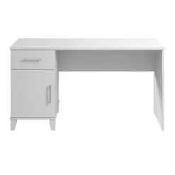 Bush Furniture Somerset 54"W Office Desk with Drawer and Storage Cabinet, White (WC81954)