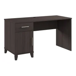 Bush Furniture Somerset 54"W Office Desk with Drawer and Storage Cabinet, Storm Gray (WC81554)