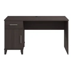 Bush Furniture Somerset 54"W Office Desk with Drawer and Storage Cabinet, Storm Gray (WC81554)