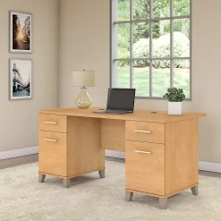 Bush Furniture Somerset 60"W Desk, Maple Cross (WC81428)