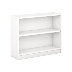 Bush Furniture Universal 2-Shelf Bookcase, Pure White (WL12413)